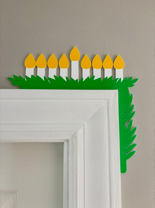 Hanukkah Candles Door Corner