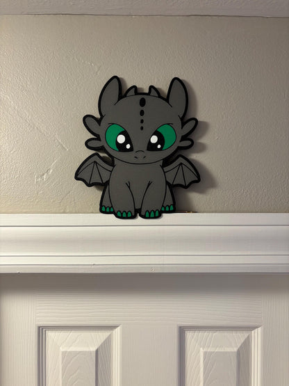 Toothless or light fury dragon cute door frame decor