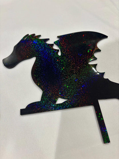 Dragon Door Frame Topper: Rainbow Scale Dragon Decor
