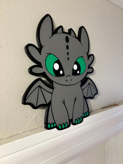 Toothless or light fury dragon cute door frame decor