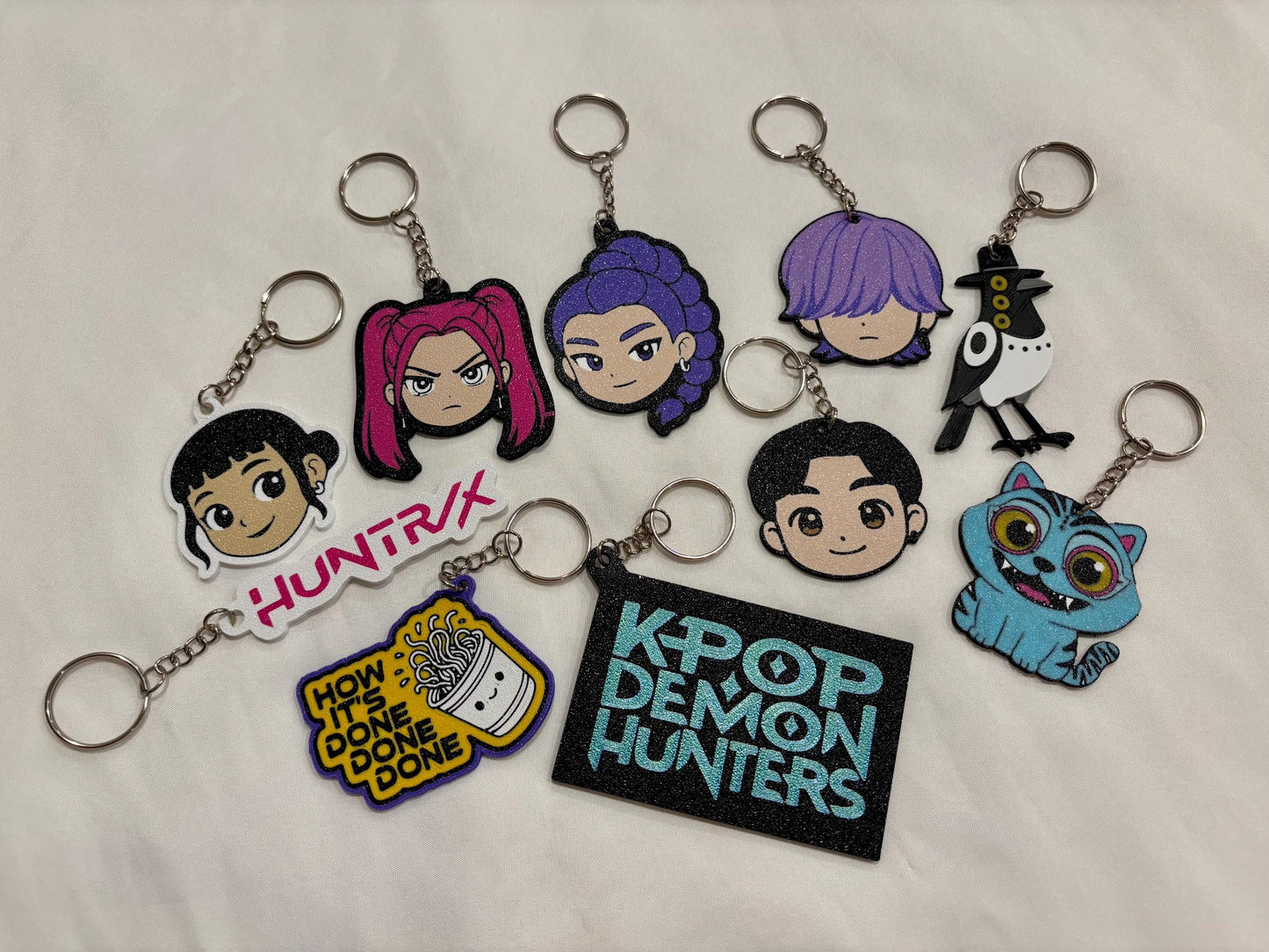 KPop Demon Hunters Keychains, Rumi, Zoey, Mira, Derpy, and more! Great for Party Favors!