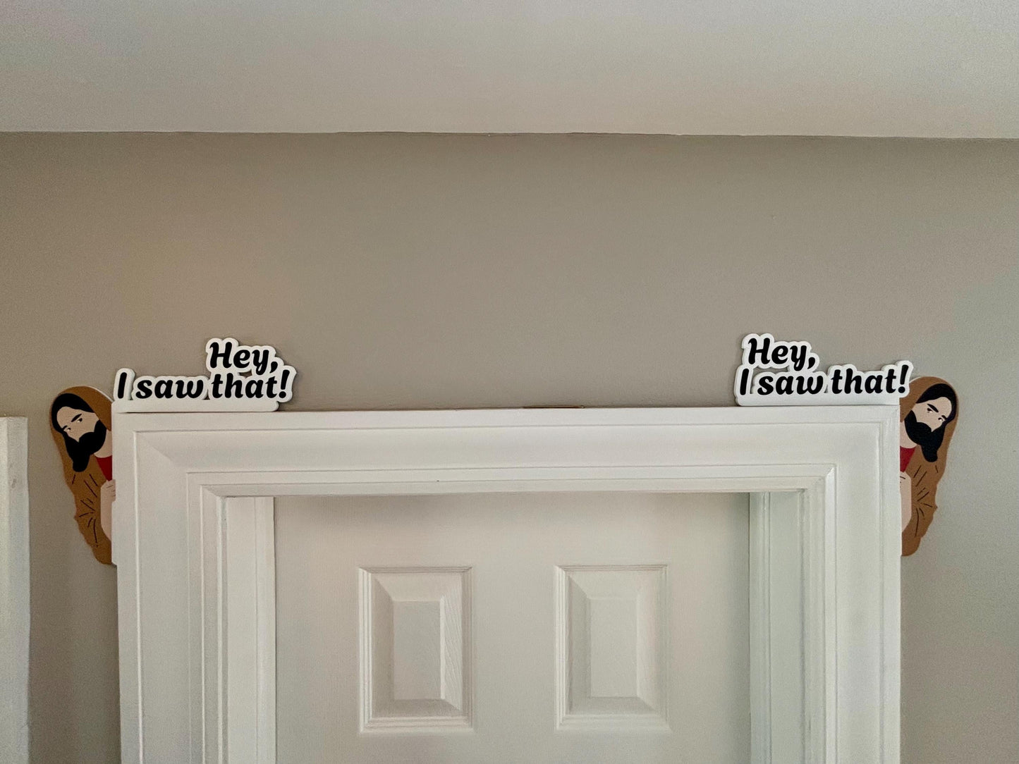 Jesus I Saw That Door Corner Window Corner Topper Sign Gift Plastic