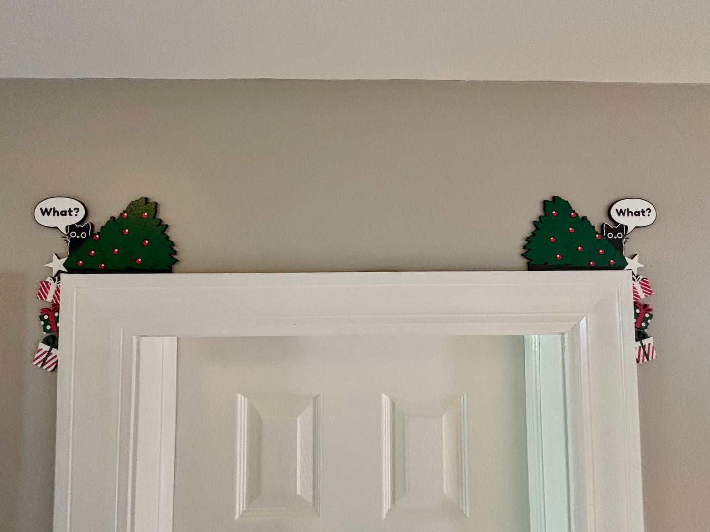 Cat Knocking Over Tree Door Corner