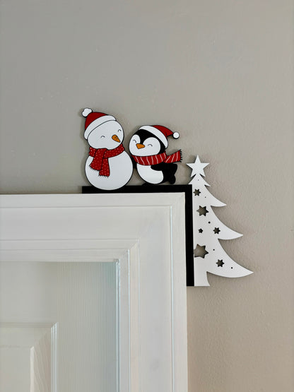 Snowman and Penguin Door Corner