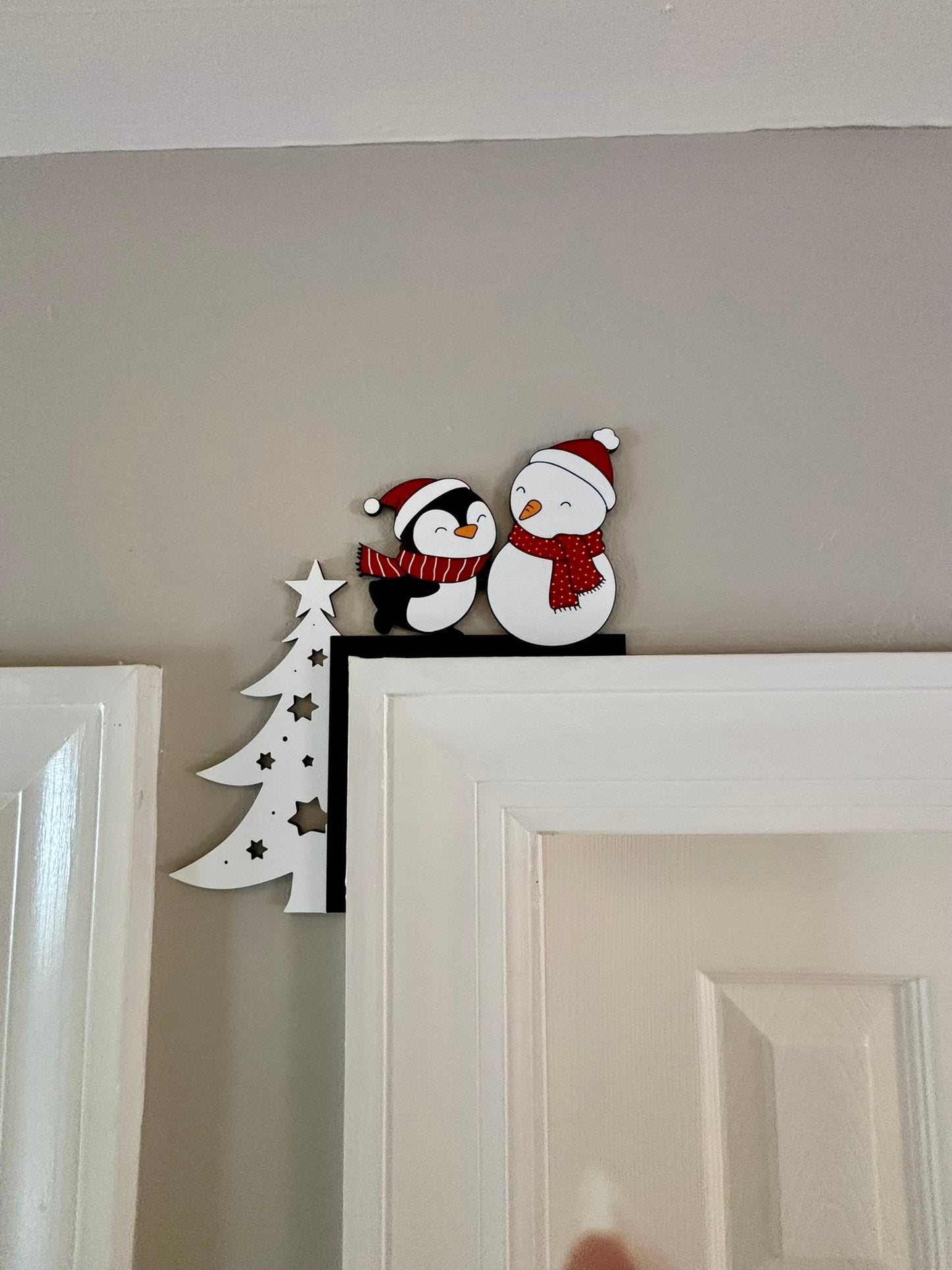 Snowman and Penguin Door Corner
