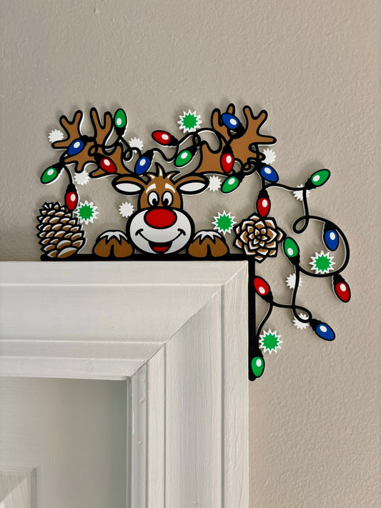 Rudolf Reindeer Door Corner
