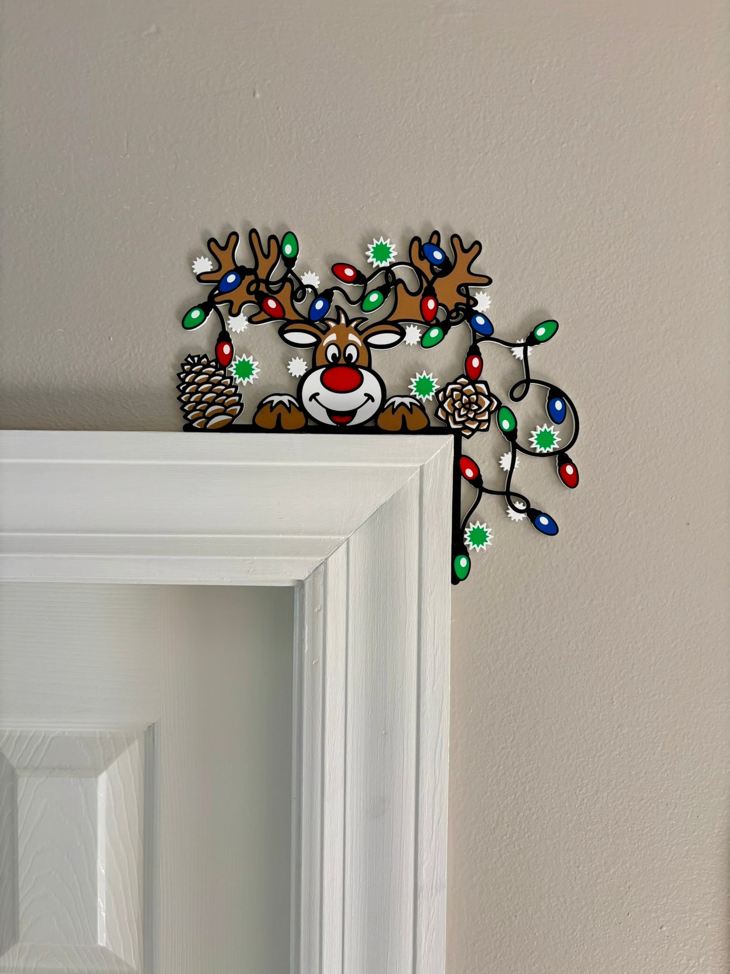 Rudolf Reindeer Door Corner