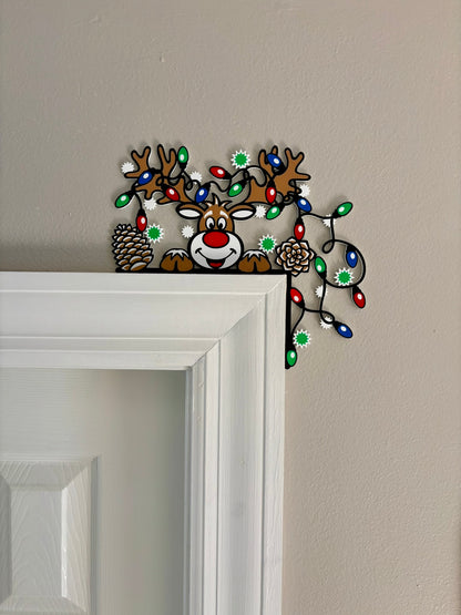 Rudolf Reindeer Door Corner