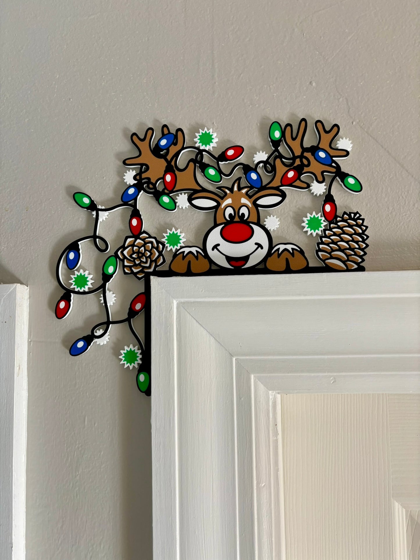 Rudolf Reindeer Door Corner