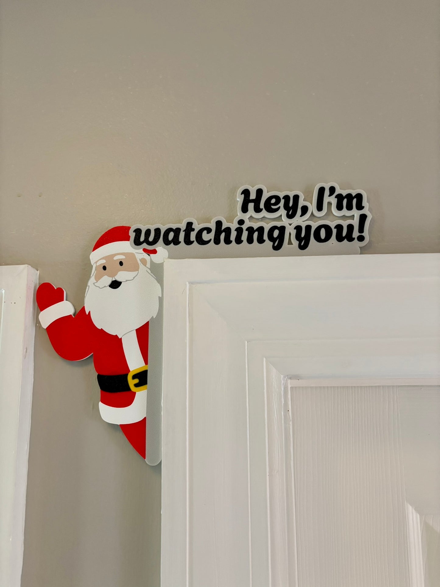 Santa is Watching Door Corner