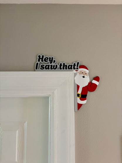 Santa is Watching Door Corner