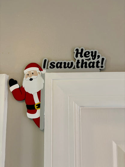 Santa is Watching Door Corner