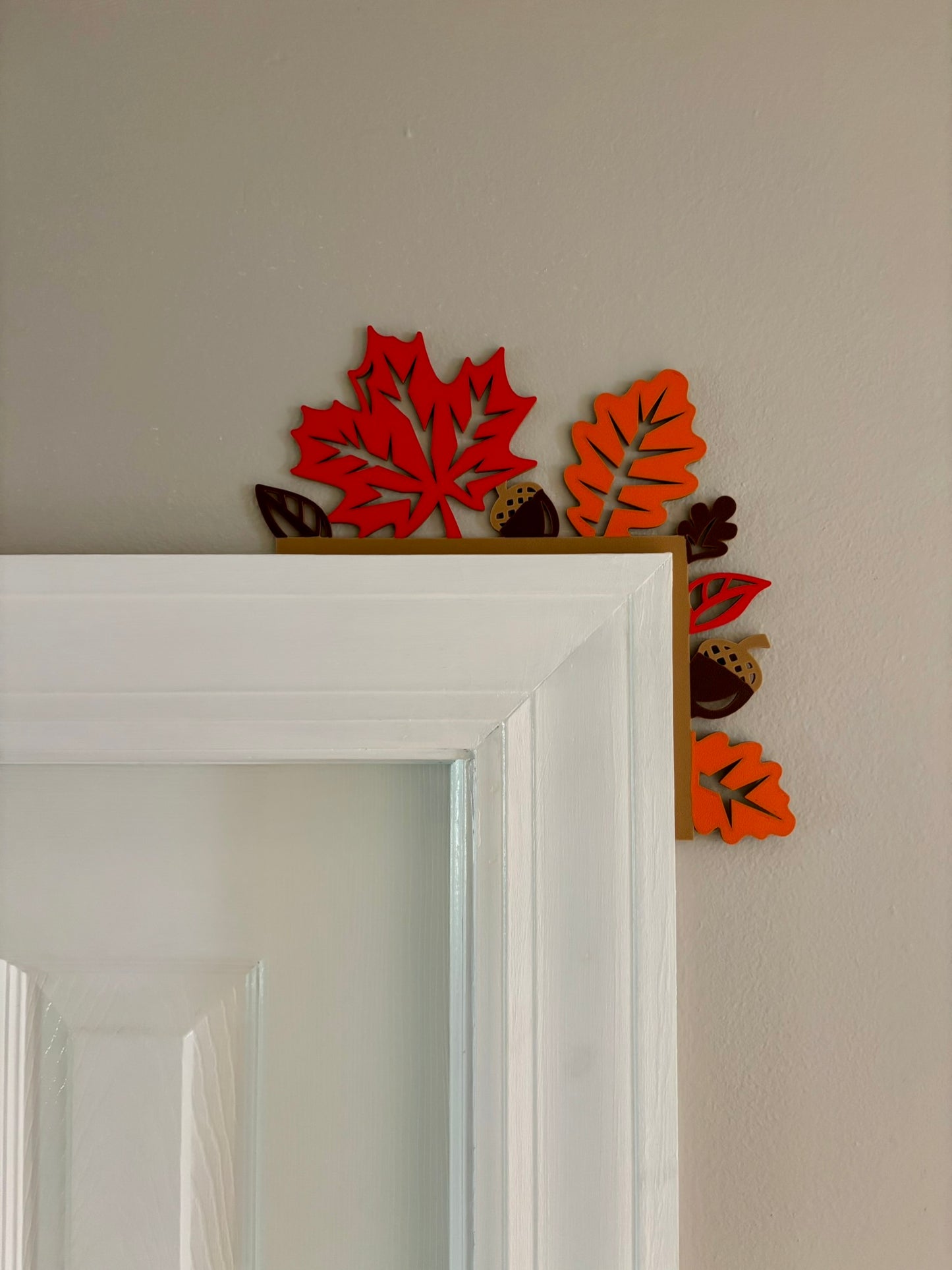 Fall Leaves Door Window Corner Topper