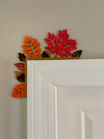 Fall Leaves Door Window Corner Topper
