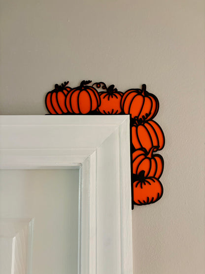 Pumpkins Door Window Corner Topper
