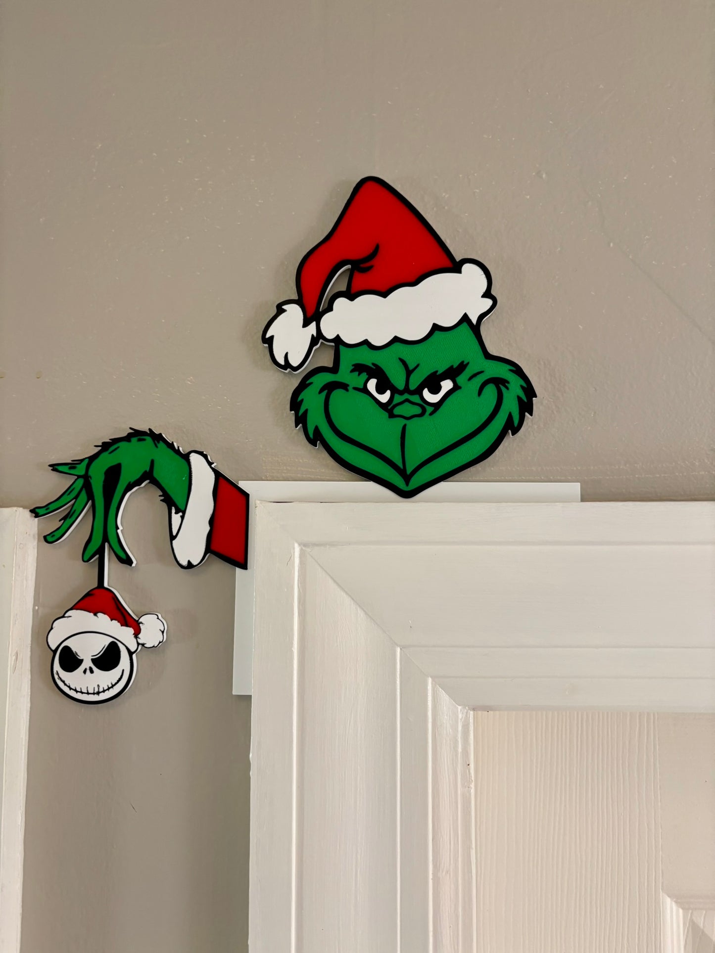 Grinch with Jack Skellington Ornament Door Corner