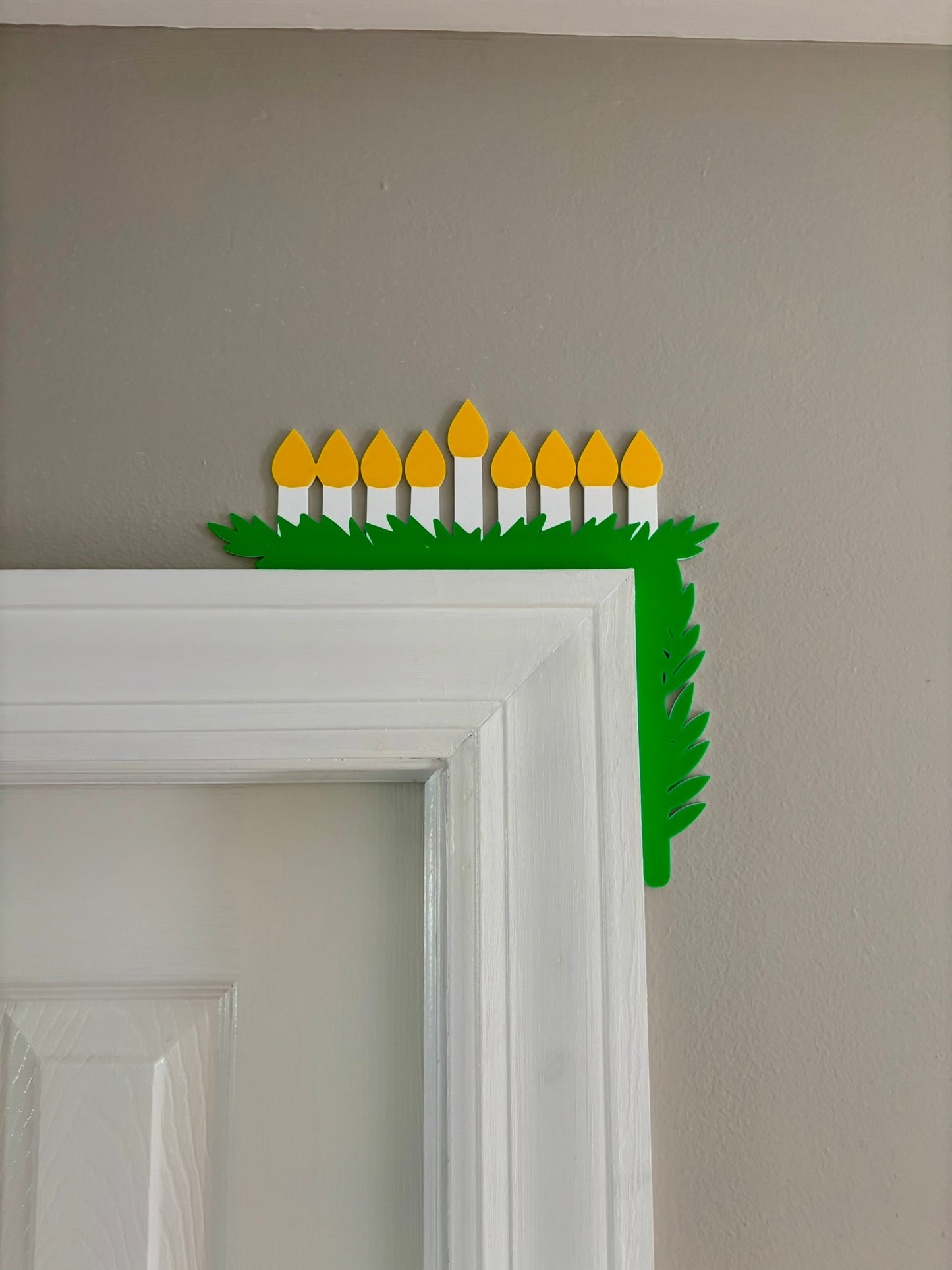 Hanukkah Candles Door Corner