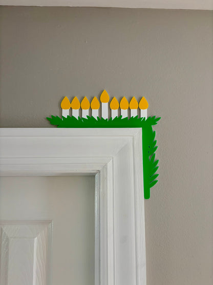 Hanukkah Candles Door Corner