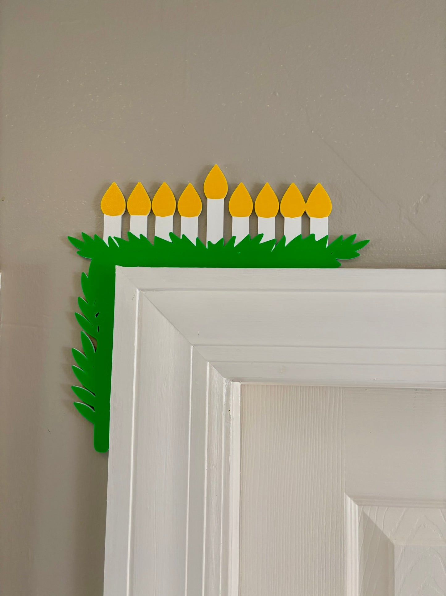 Hanukkah Candles Door Corner