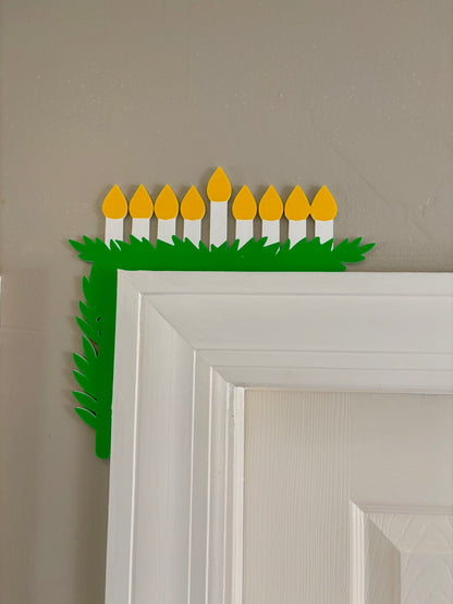 Hanukkah Candles Door Corner