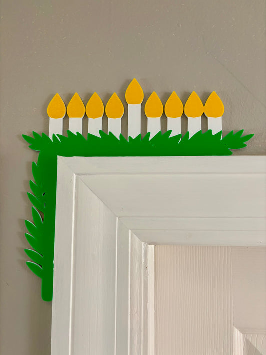 Hanukkah Candles Door Corner