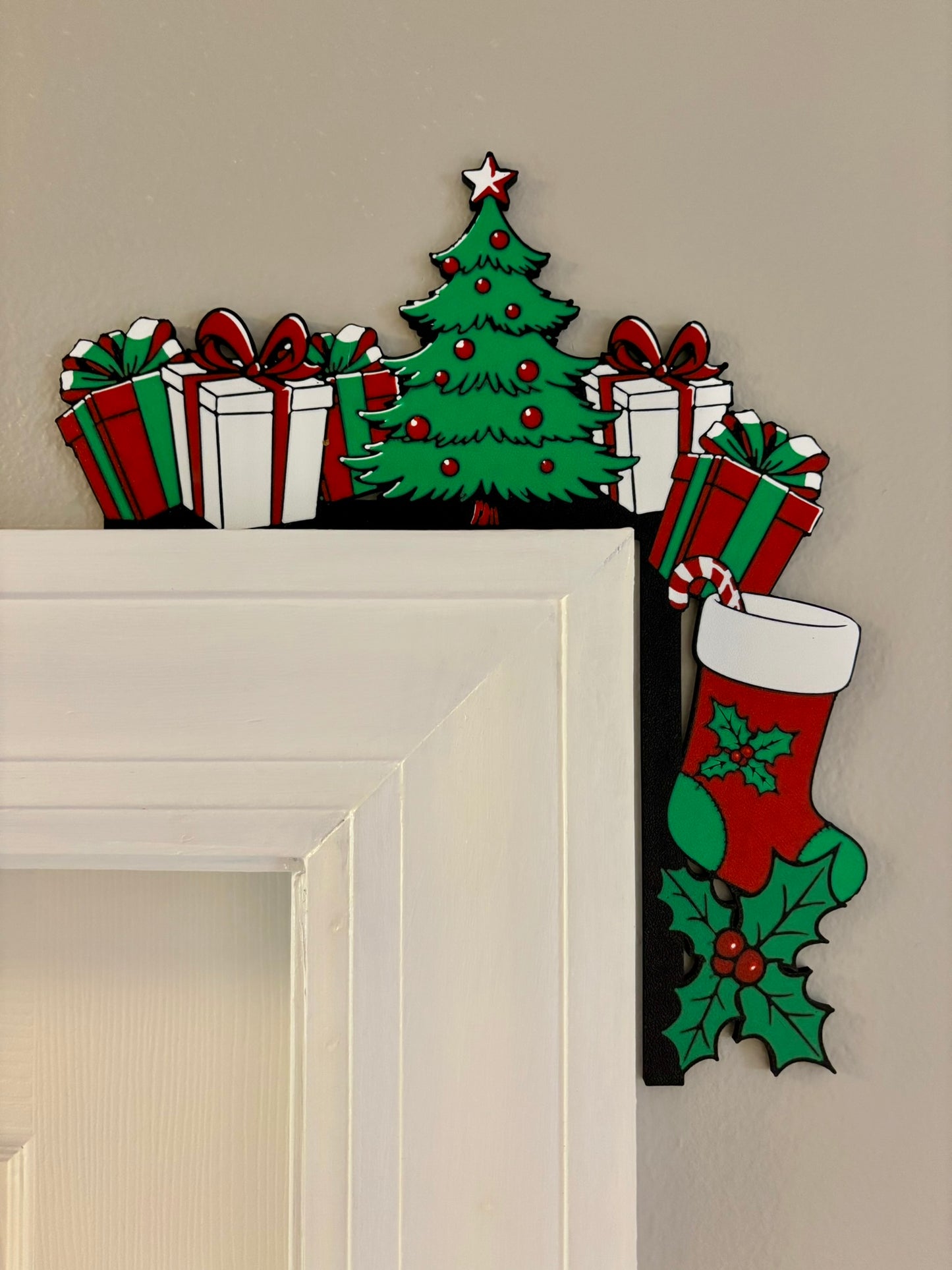 Tree with Presents Door Corner