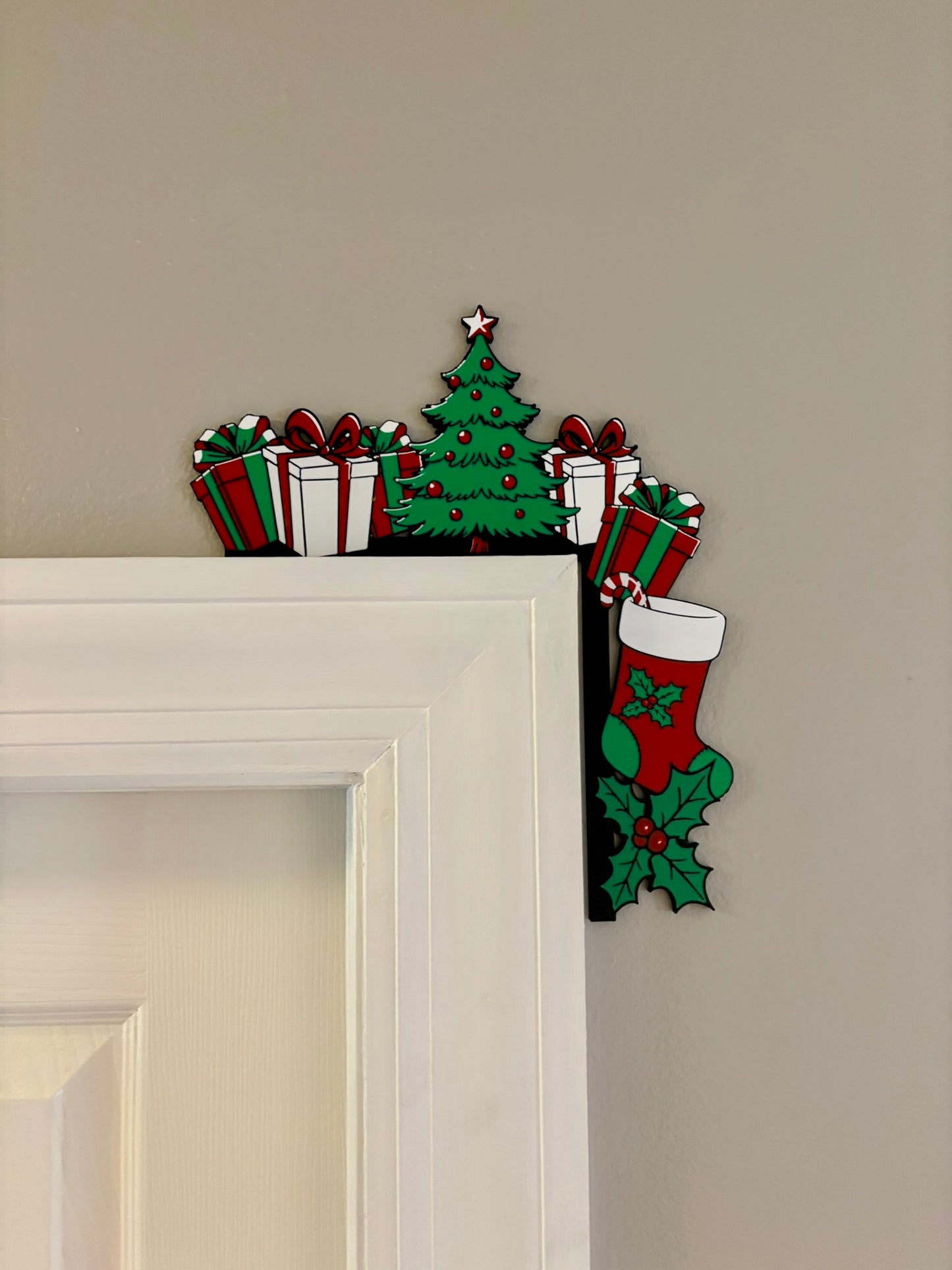 Tree with Presents Door Corner