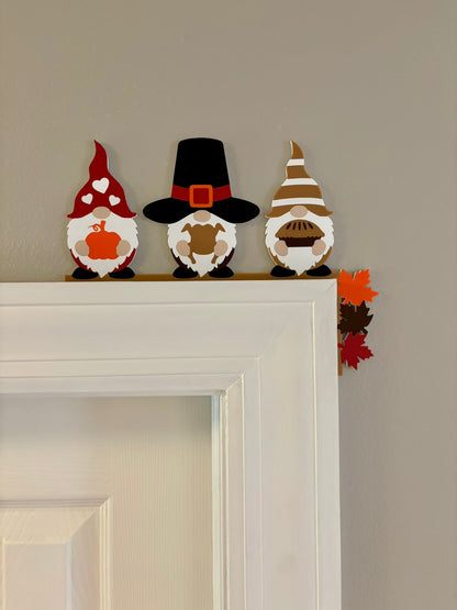 Thanksgiving Gnomes Door Window Corner Topper