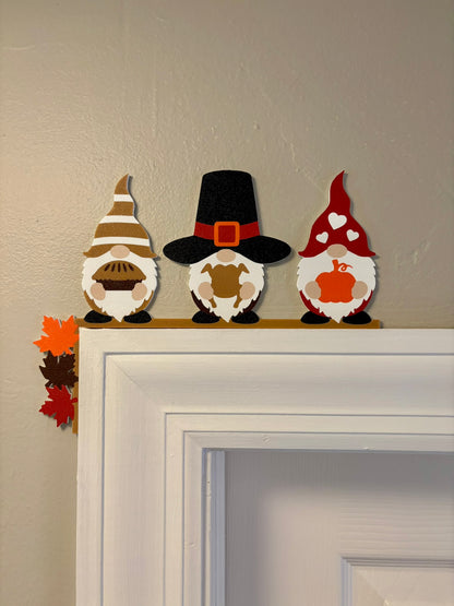 Thanksgiving Gnomes Door Window Corner Topper
