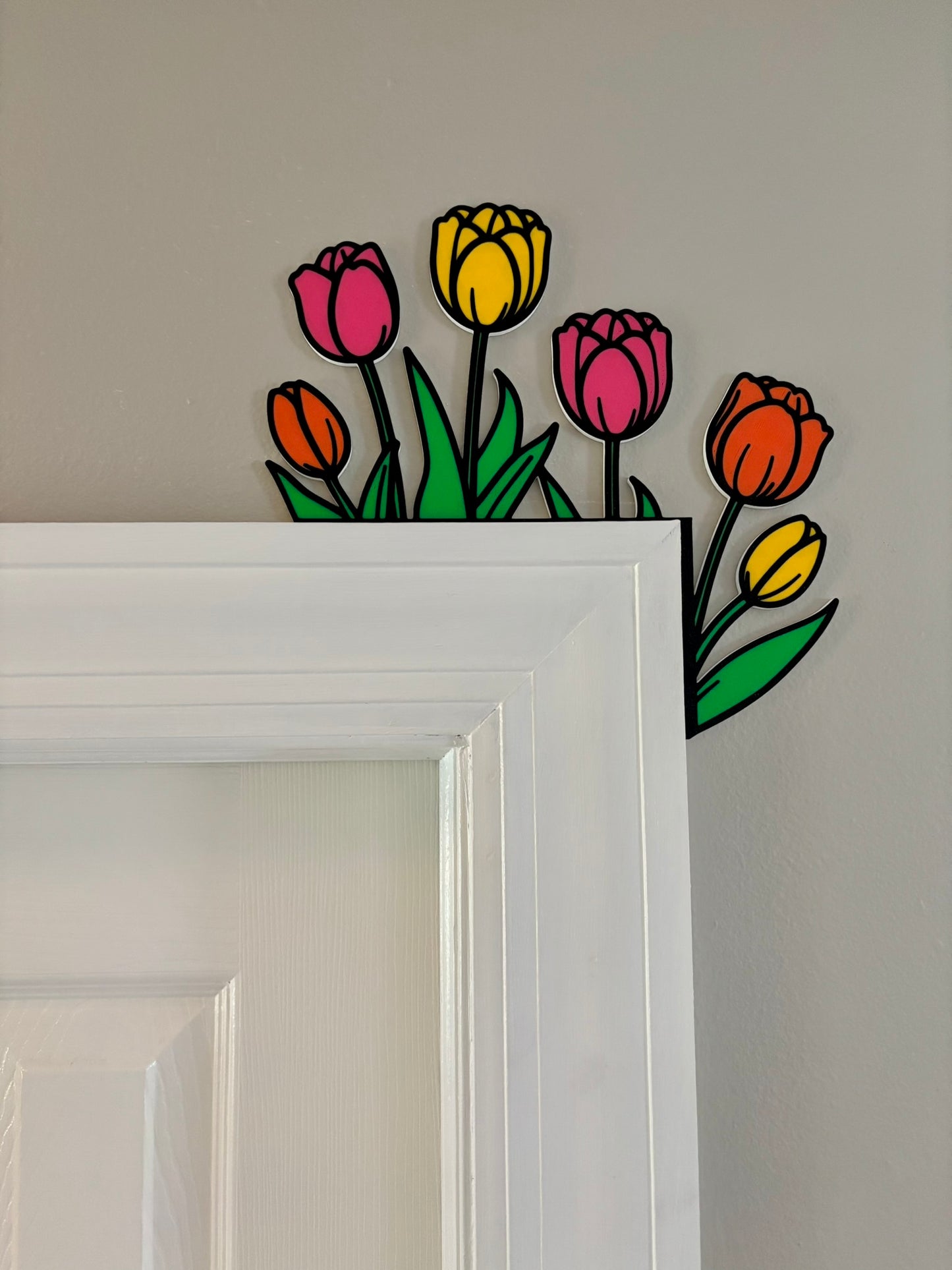 Spring Tulips Door Corner
