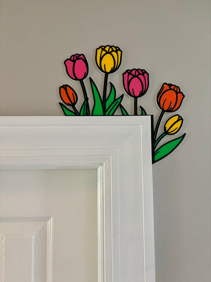 Spring Tulips Door Corner