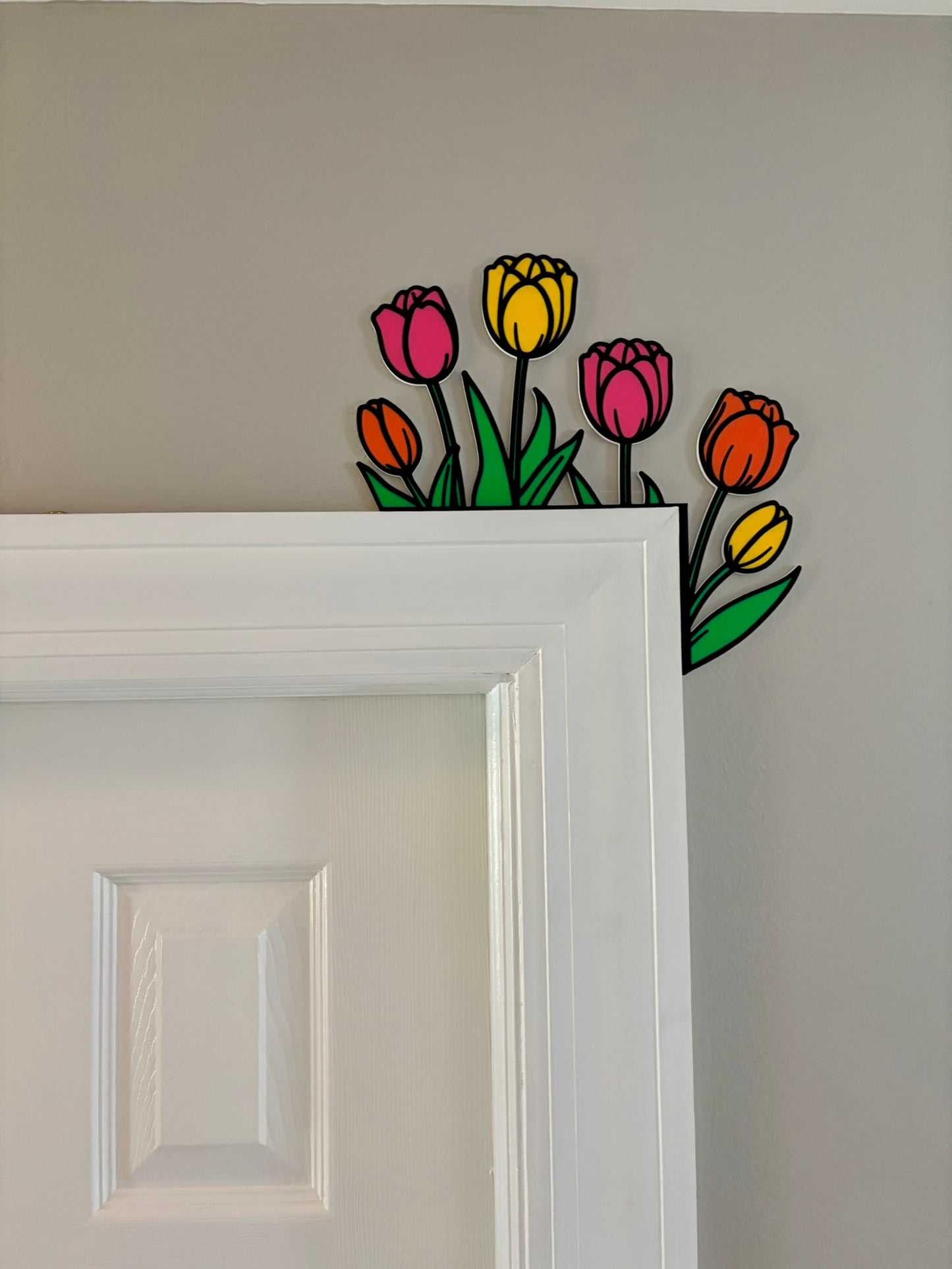Spring Tulips Door Corner