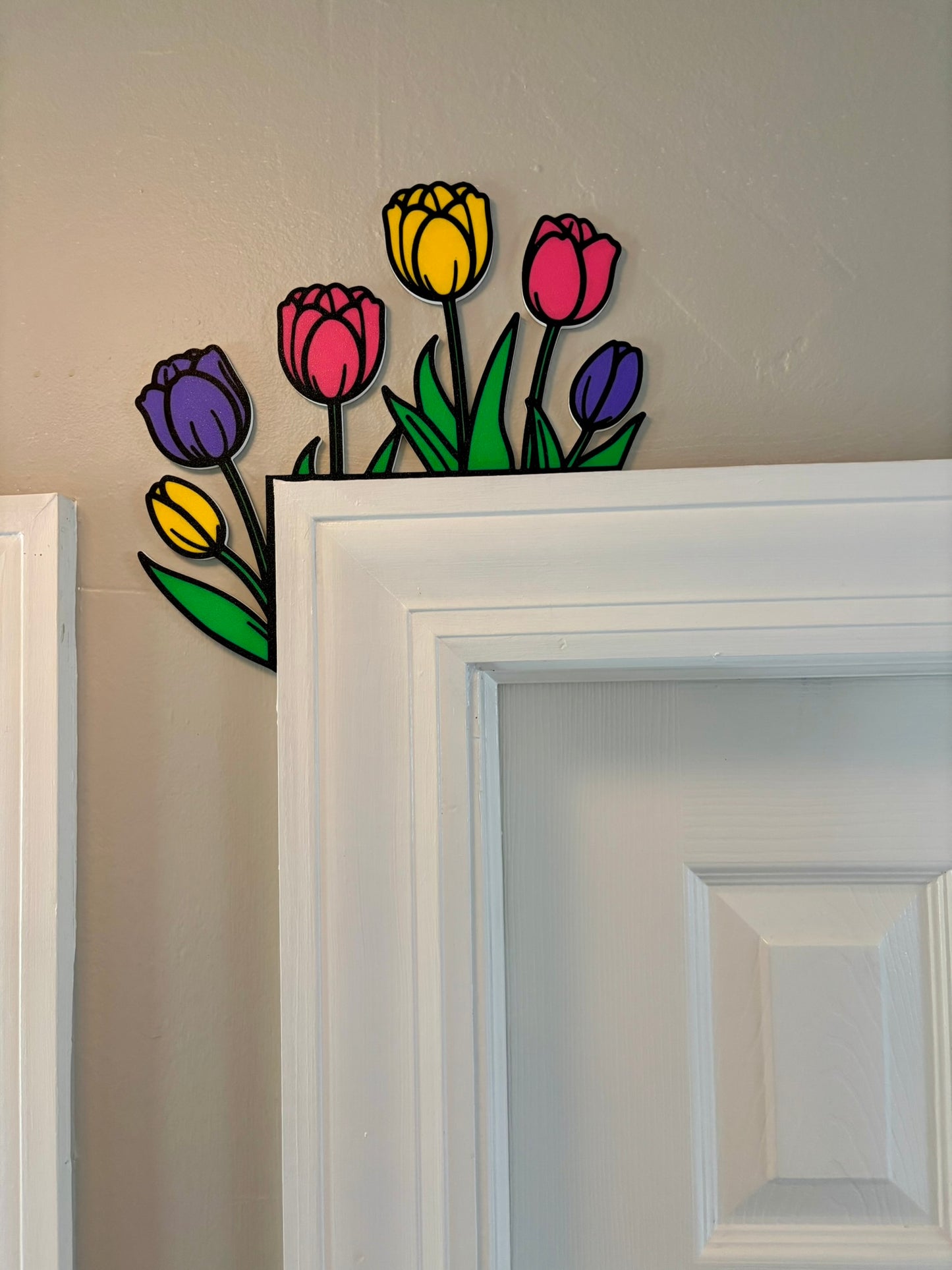 Spring Tulips Door Corner