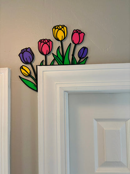Spring Tulips Door Corner