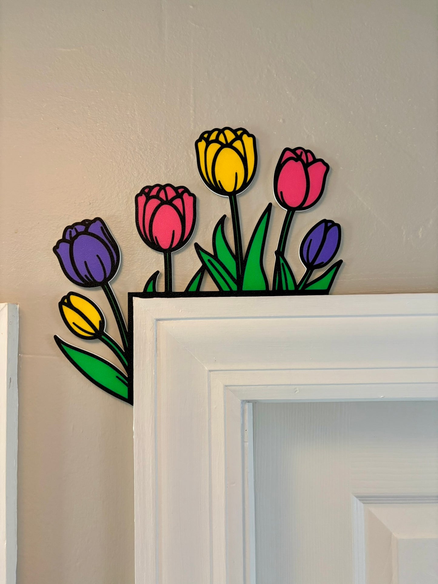 Spring Tulips Door Corner