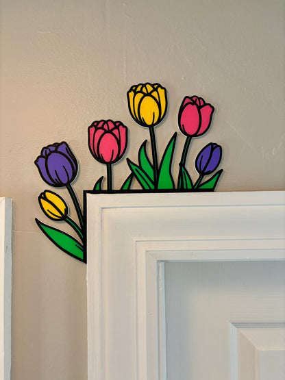 Spring Tulips Door Corner