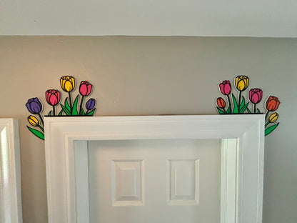 Spring Tulips Door Corner