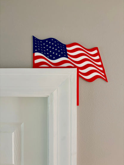 American Flag 4th of July Door Corner