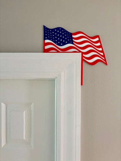 American Flag 4th of July Door Corner