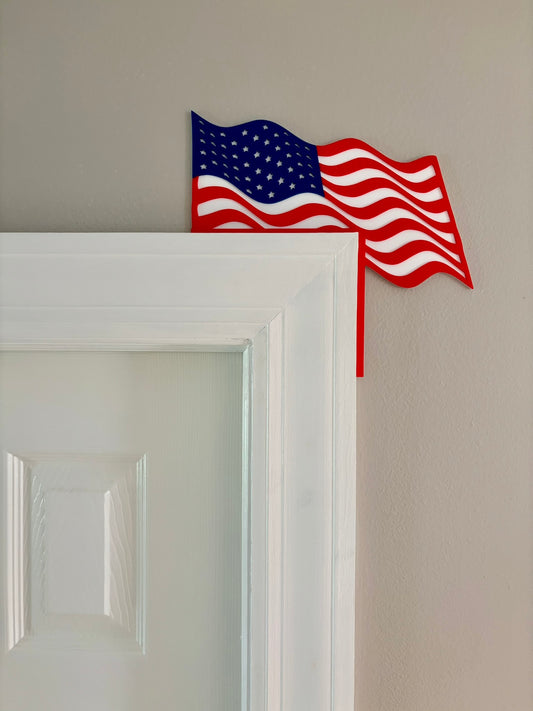 American Flag 4th of July Door Corner