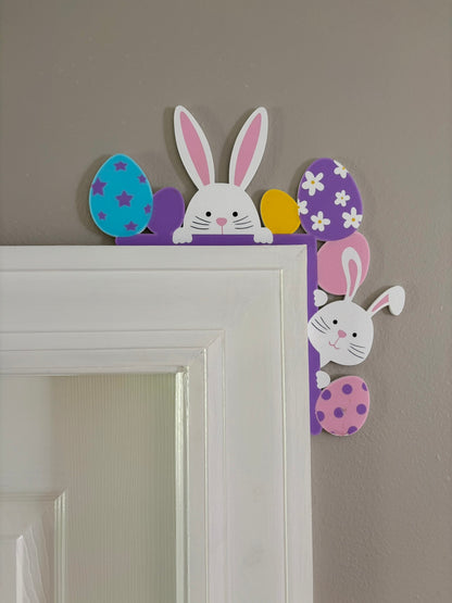 Peeking Bunnies Easter Door Corner