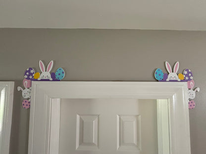 Peeking Bunnies Easter Door Corner