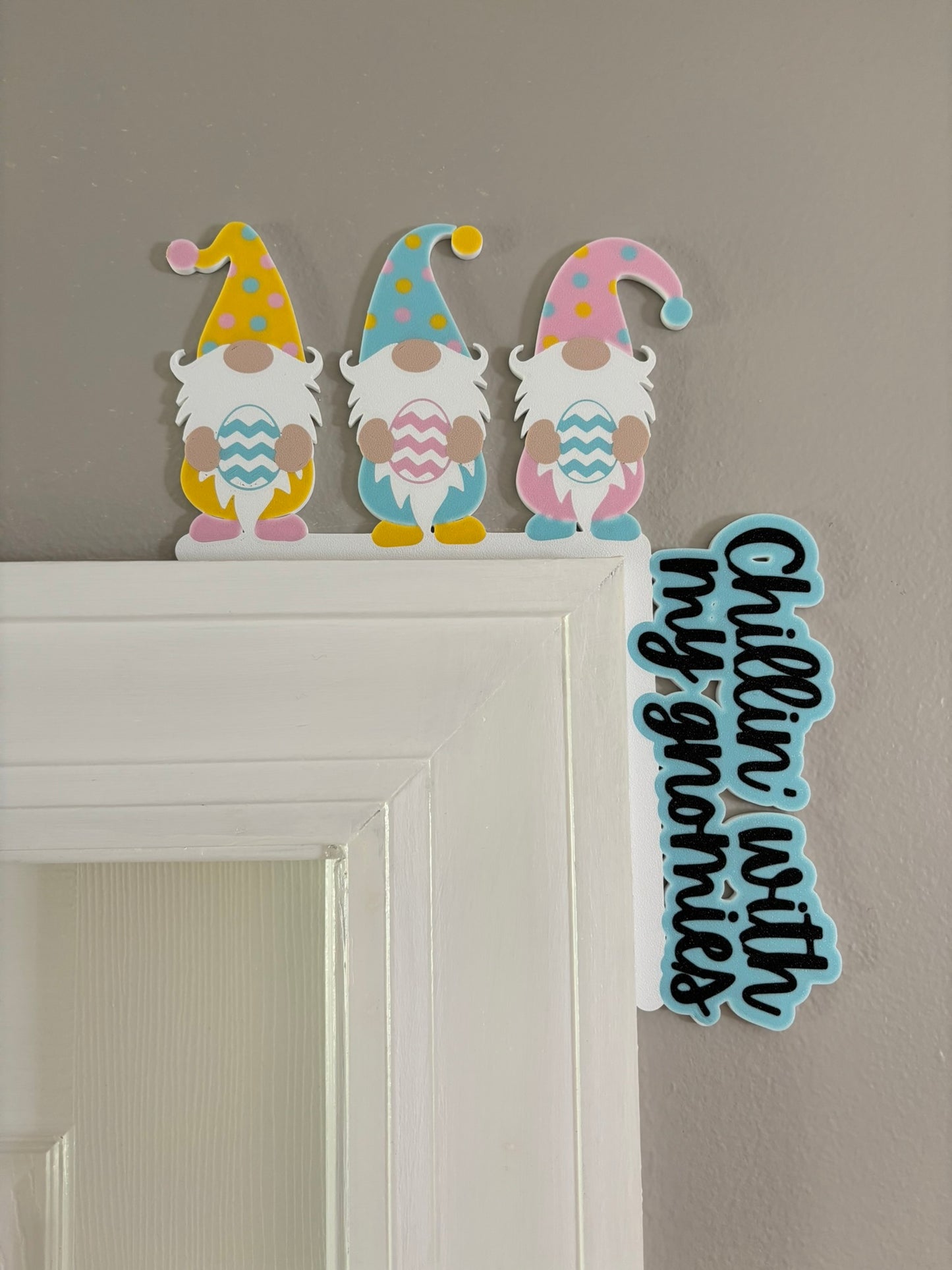 Chillin With My Gnomies Easter Door Corner