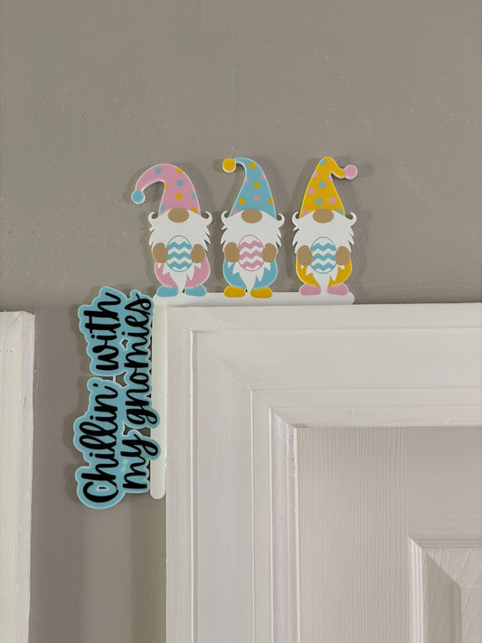 Chillin With My Gnomies Easter Door Corner