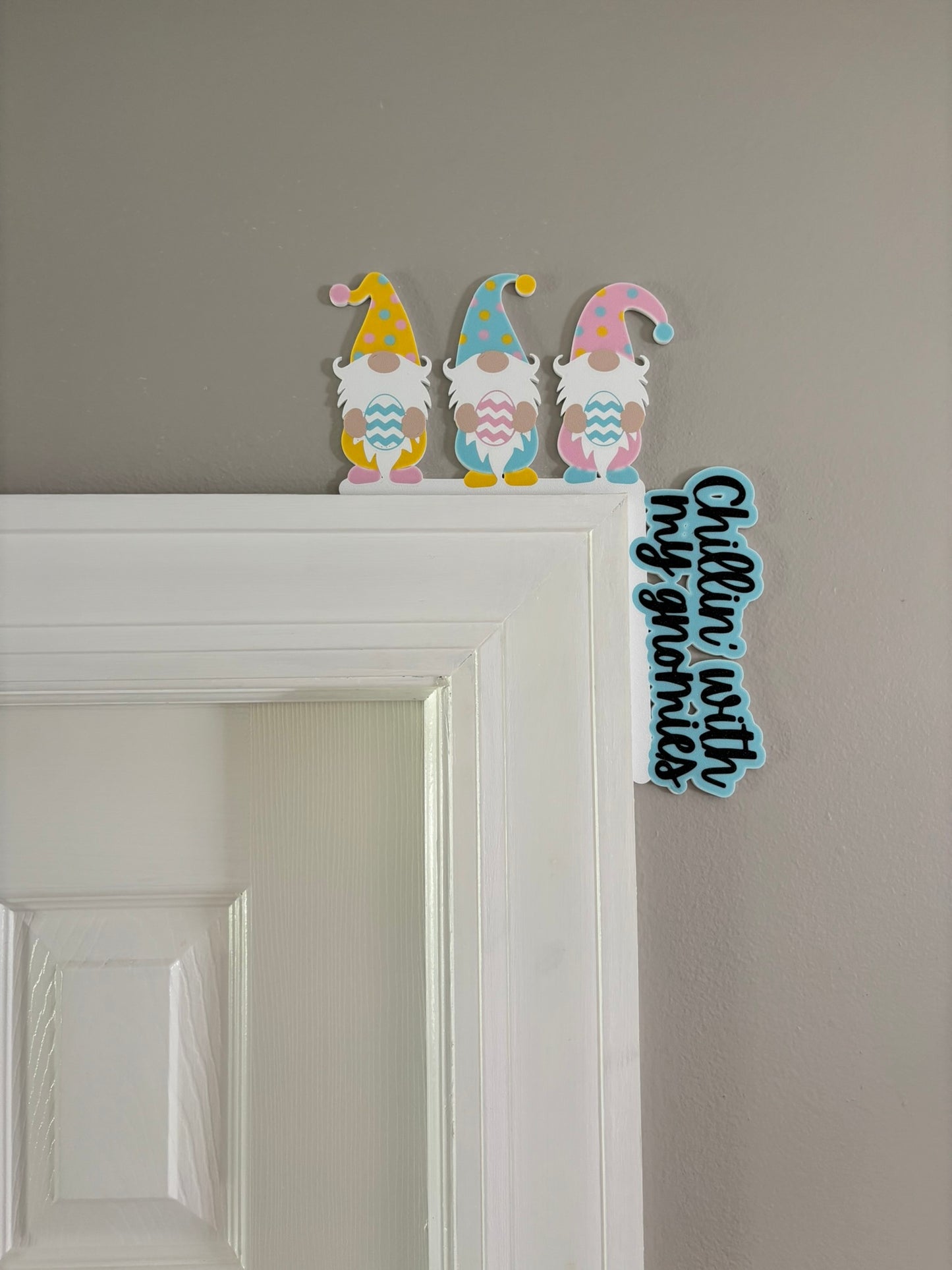 Chillin With My Gnomies Easter Door Corner