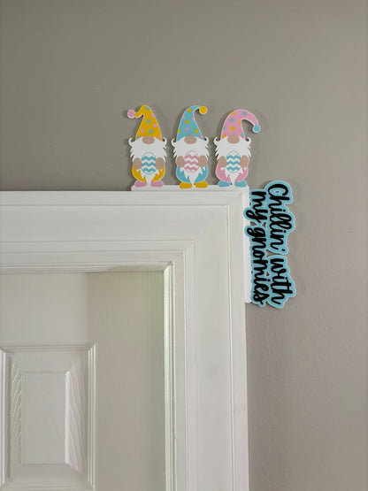 Chillin With My Gnomies Easter Door Corner