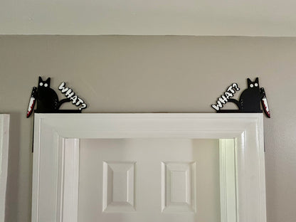 Cat with Knife Door Window Corner Topper
