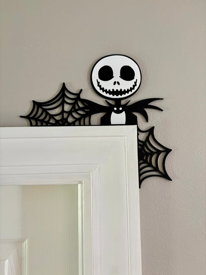 Jack Skellington Webs Door Window Corner Topper