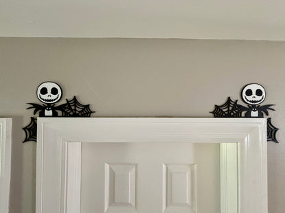 Jack Skellington Webs Door Window Corner Topper