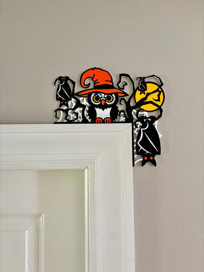 Owl Spooky Door Window Corner Topper